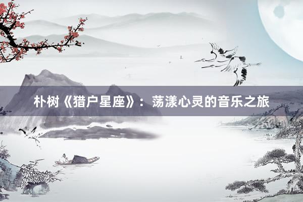 朴树《猎户星座》：荡漾心灵的音乐之旅